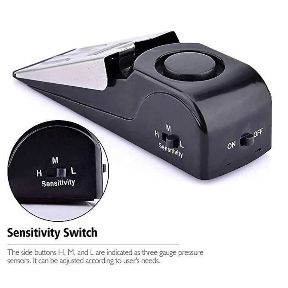 Portable Travel 125dB Siren Sound Intruder Burgard System Wireless Door Stop Alarm Home Security Door Alarm