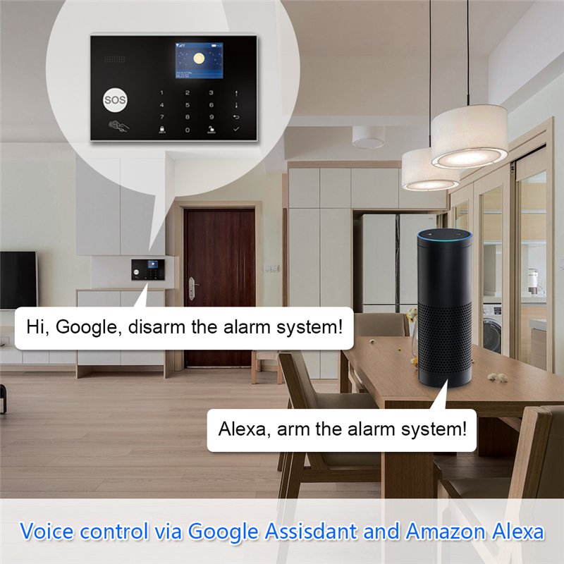 Smart IOT WiFi 3 Wired & Wireless Intruder Alarms Door/Window/Motion Sensor Touch Panel Tuya App Control Security Alarm Systems