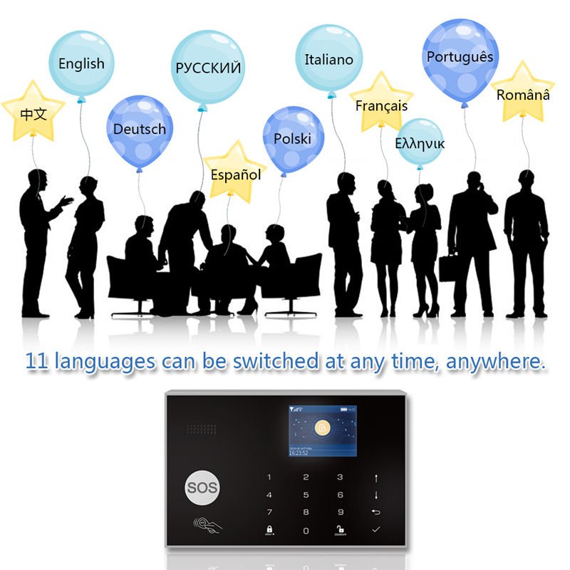 Smart IOT WiFi 3 Wired & Wireless Intruder Alarms Door/Window/Motion Sensor Touch Panel Tuya App Control Security Alarm Systems