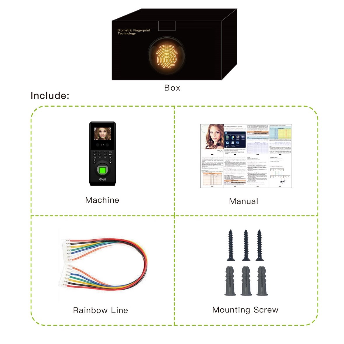EBKN Wifi Biometric Fingerprint Door Opener Fingerprint Scanner Access Control Systems Products