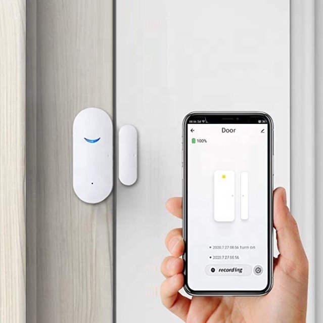 Smart Home Security Alarm Detector Anti Thief Remote Control Tuya WiFi Window/Door Sensor for Home Automation