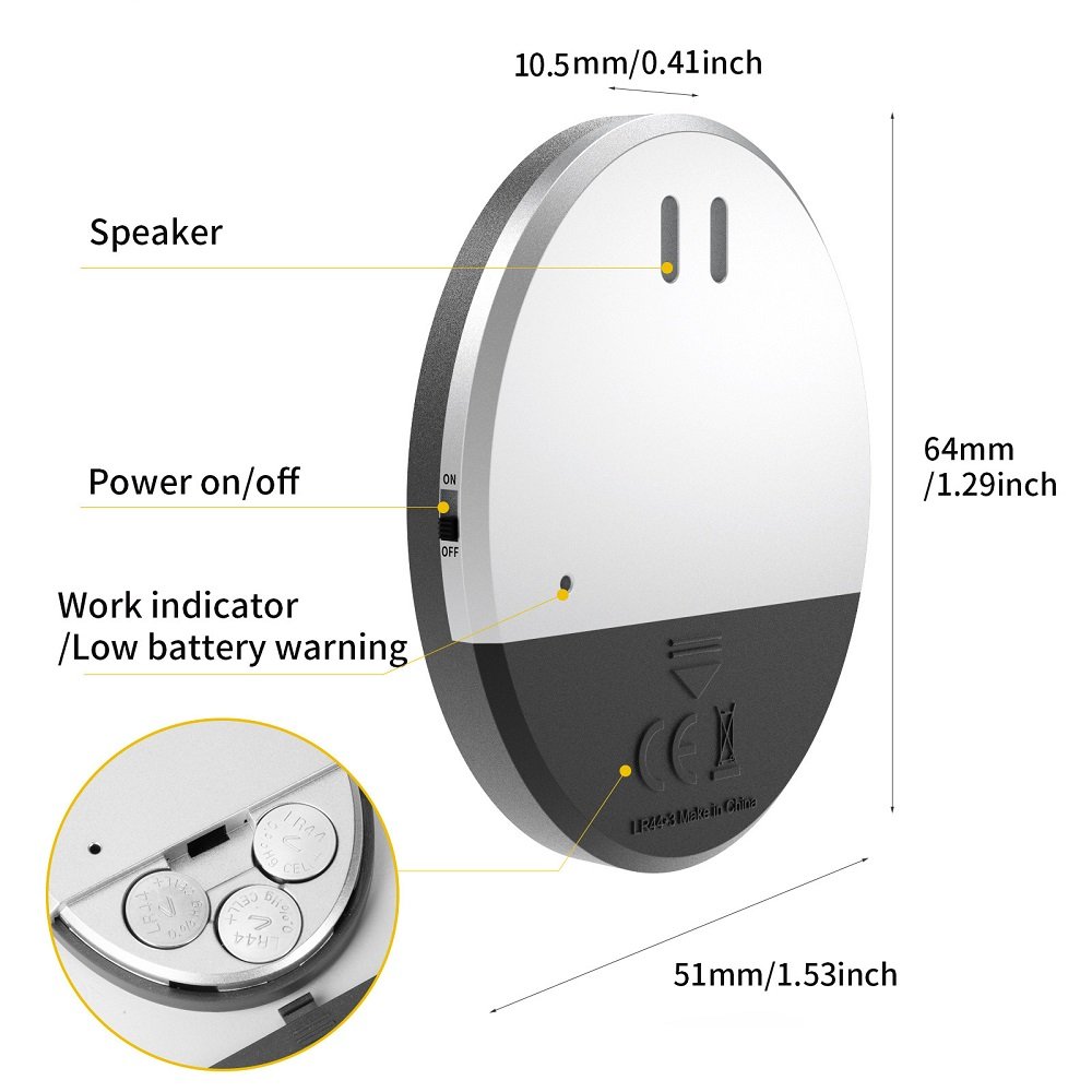 125dB Home House Intrusion Window Door Burglar Alarm Wireless Doors and Windows Vibration Personal Alarms Door Security Sensor
