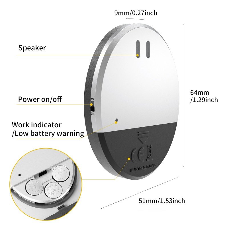 125dB Home House Intrusion Window Door Burglar Alarm Wireless Doors and Windows Vibration Personal Alarms Door Security Sensor