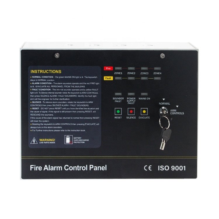 Home Security System 1/4/8/16 Zone Fire Alarm Control Panel Customizable Alarm Systems