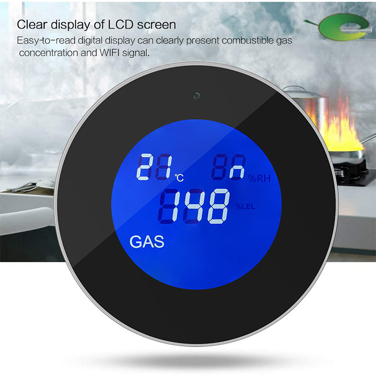 Safety Alarm System Homekit Gas Leak Smart Sensor Smartlife House Kitchen Factory Wifi Gas Detector Multi Natural Gas Detector