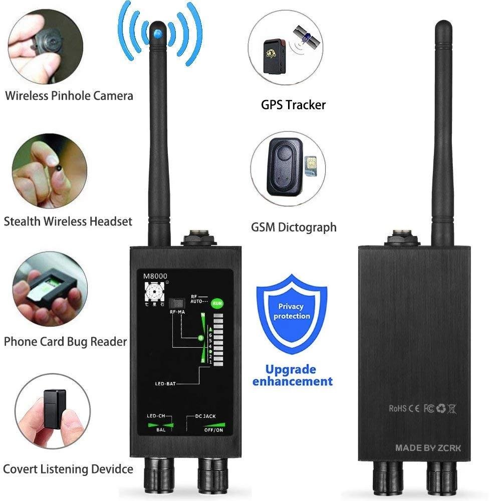 1-12Ghz Car Radio GSM Signal Camera Hidden RF Scanner Anti radar M8000 GPS Wireless Bug Detector