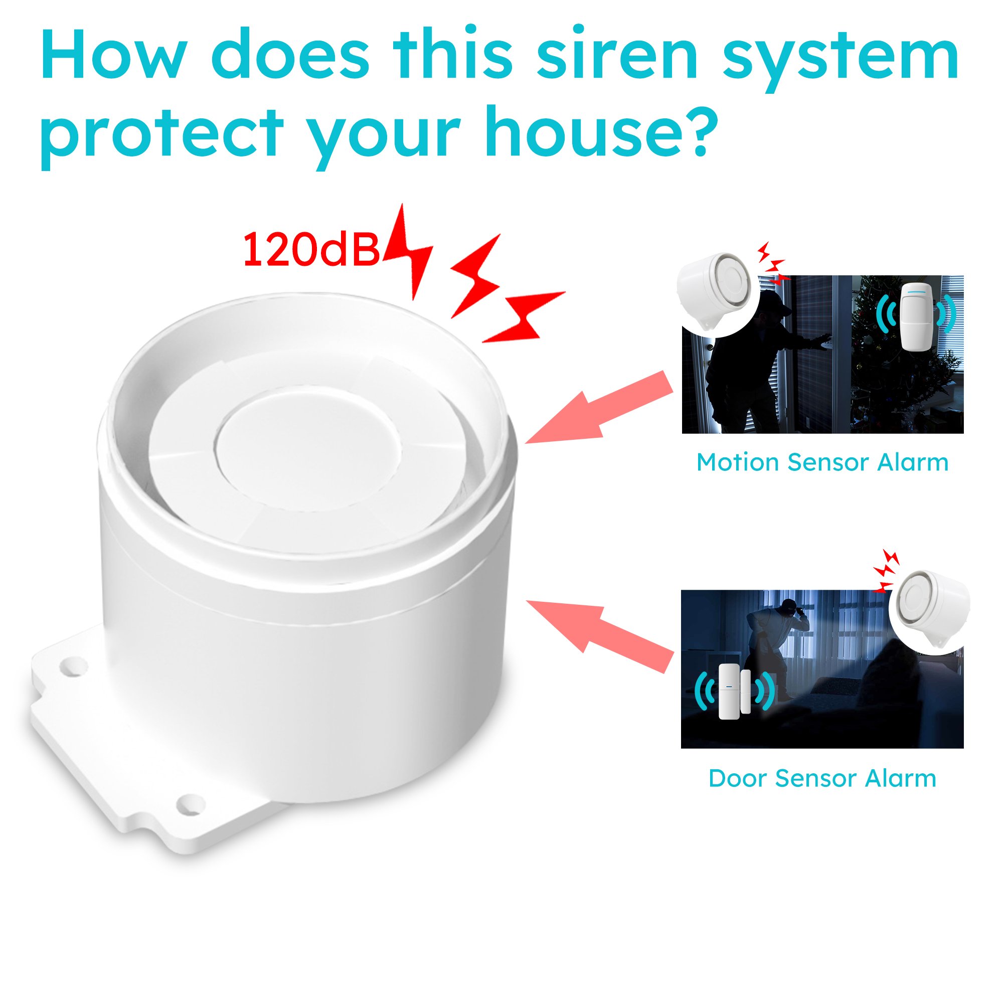 Tuya Home Security System WiFi Wireless Home Alarm System Alarm Kit With Siren Water Leakage Sensor Instant Remote App