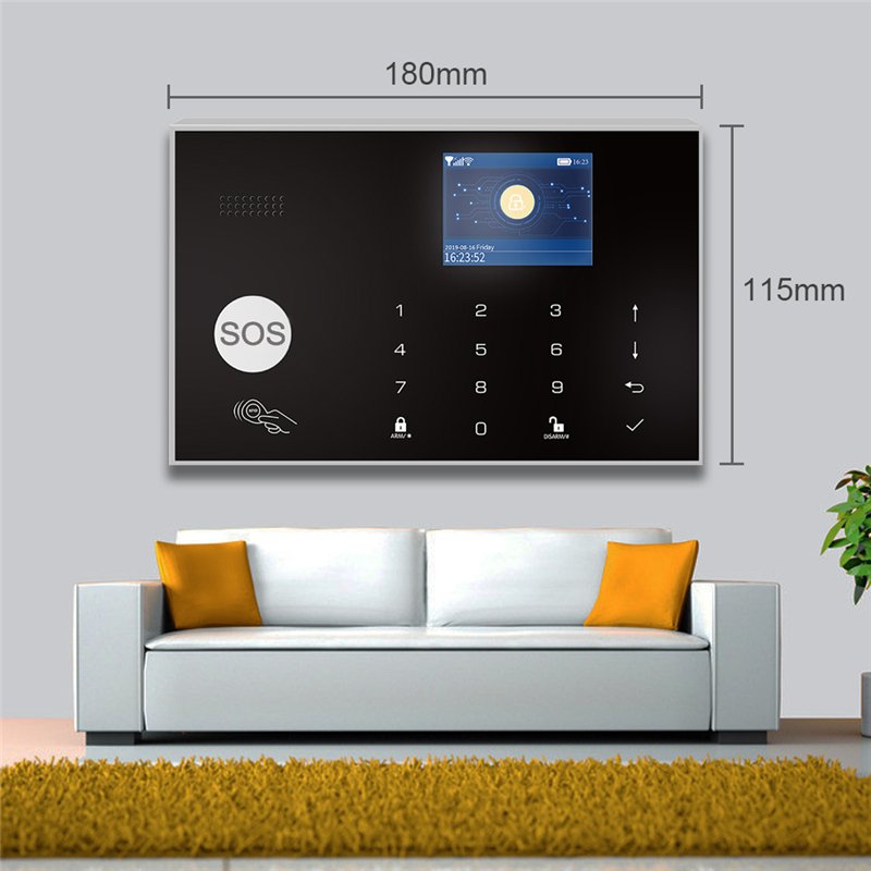APP RFID Control GSM 2g 4g SIM card SOS Button Home security Alarm system Menu screen Waterproof remote control Touch Keyboard