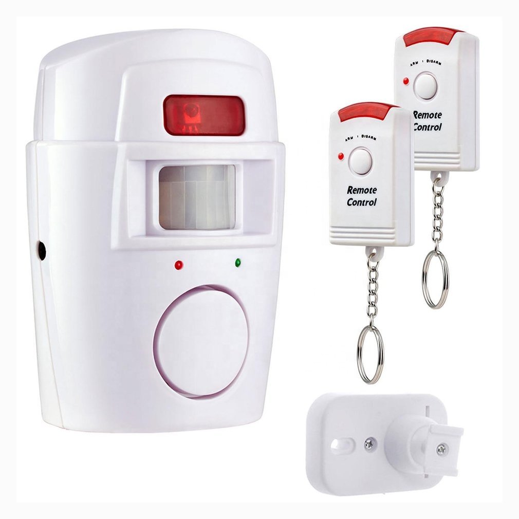 6V Wireless PIR Motion Sensor Detector Alarm with 2 Remote Controls Door Window Home Shed Garage Caravan Alarm Security System