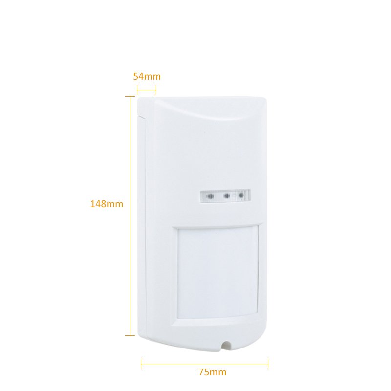 outdoor wireless wall mounted motion sensor pir sensor high low sensitivity adjustment anti-pet anti-white light anti-tamper