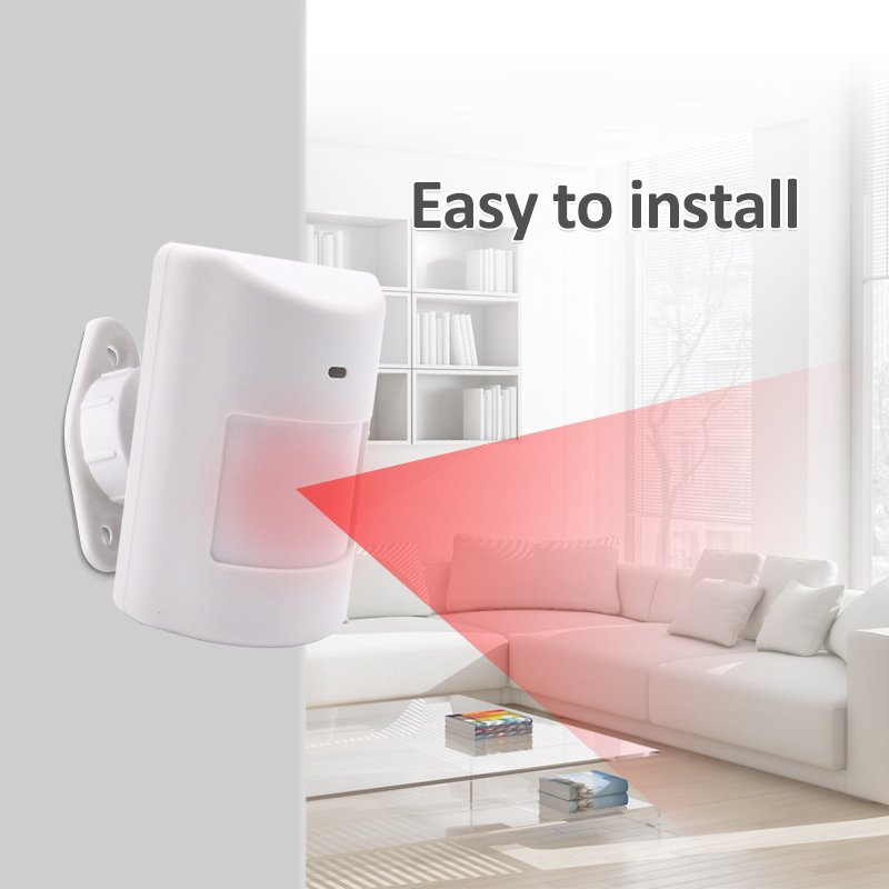 mini wireless infrared motion detector immune pet 20KG 433MHz EV1527 anti-white light for home burglar security alarm system