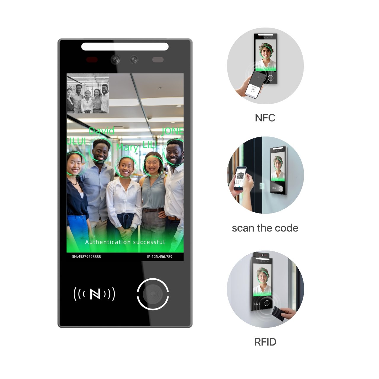 VF105 8 inch screen andirod Biometric Access Control Products Facial Recognition Camera Device recognit face