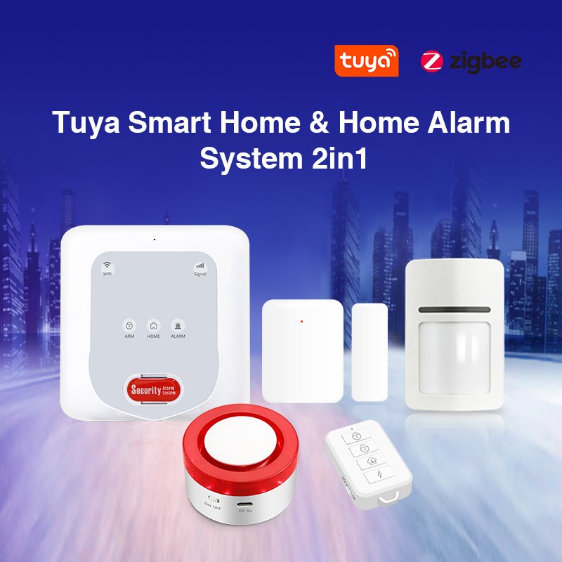 Tuya Smart Home Security Burglar Wifi Gsm Alarm System Window Door Home Alarm System