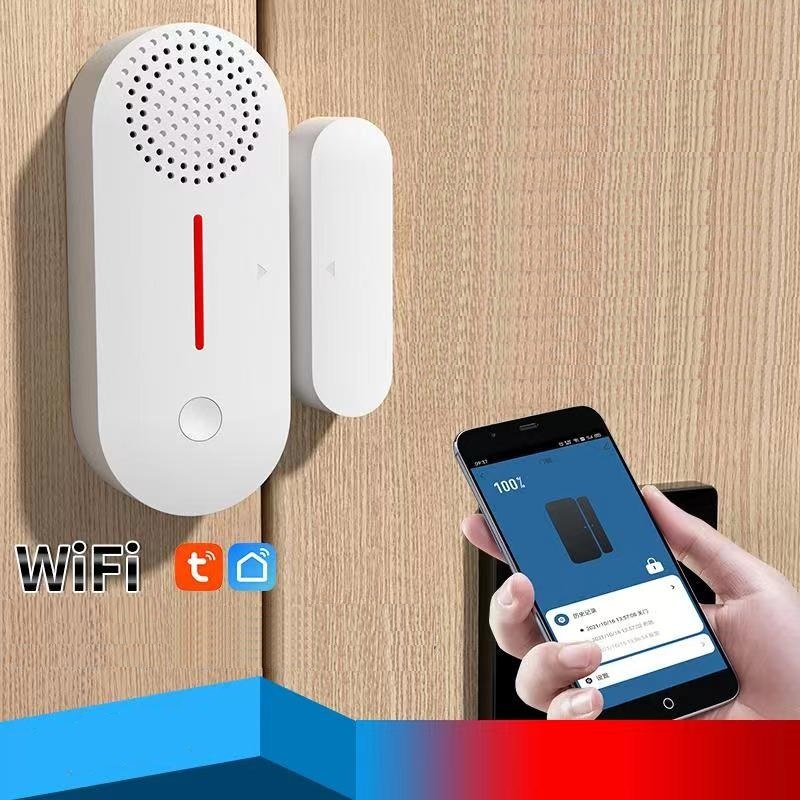 Tuya WiFi Magnetic Door Stopper Alarm Home Security Window Detector Magnet for Home Automation