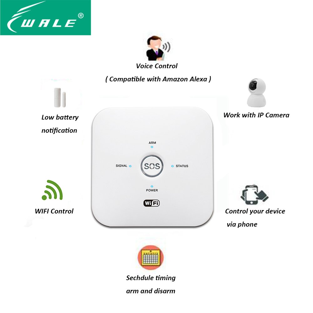 2024 Upgraded Standalone Home Office Shop Security WIFI Alarm System Kit, RoHs Test CE certificate Alarms
