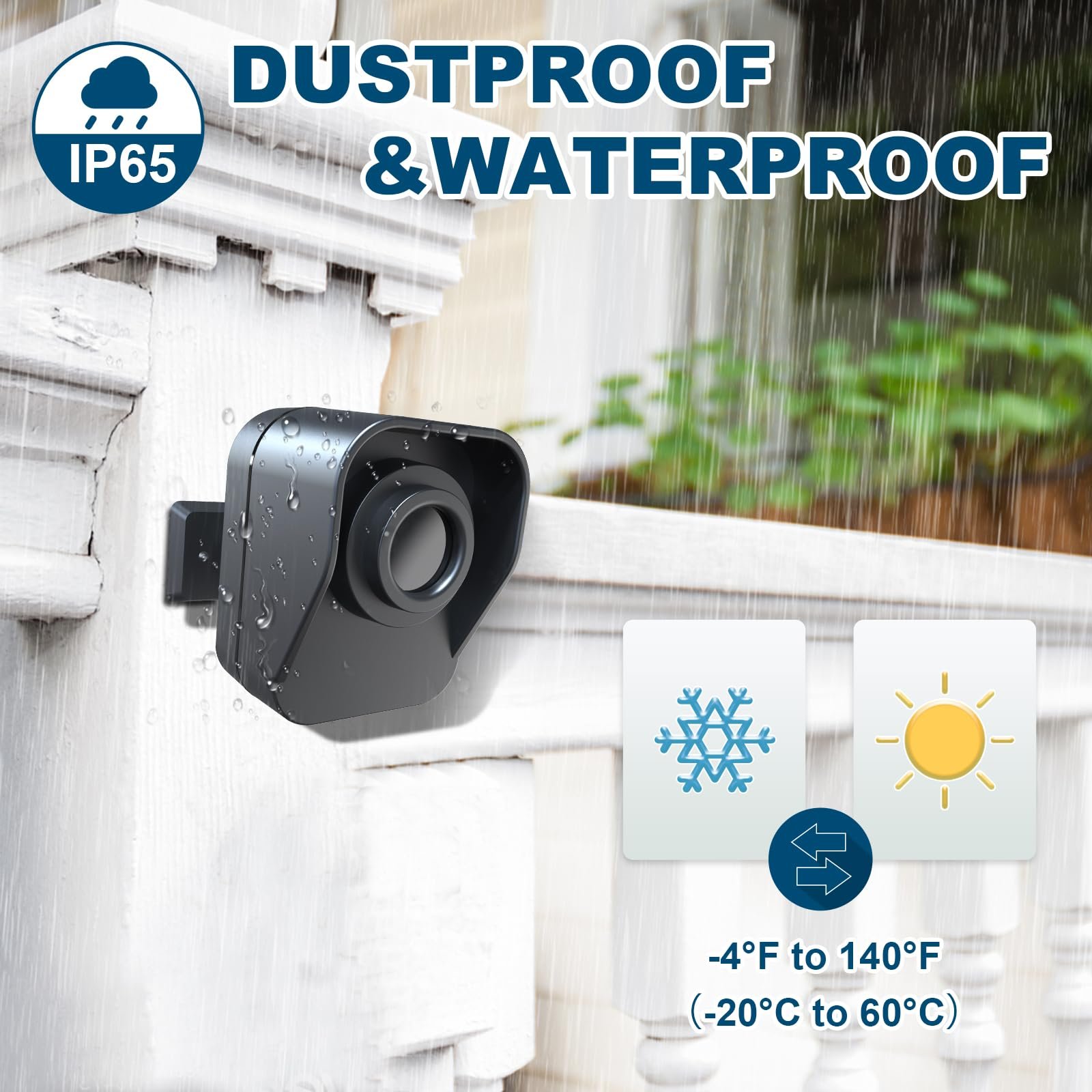 2024 New Product Daytech 1/2 Mile Long Range Weather Resistant Motion Sensor Detector Driveway Alarm System