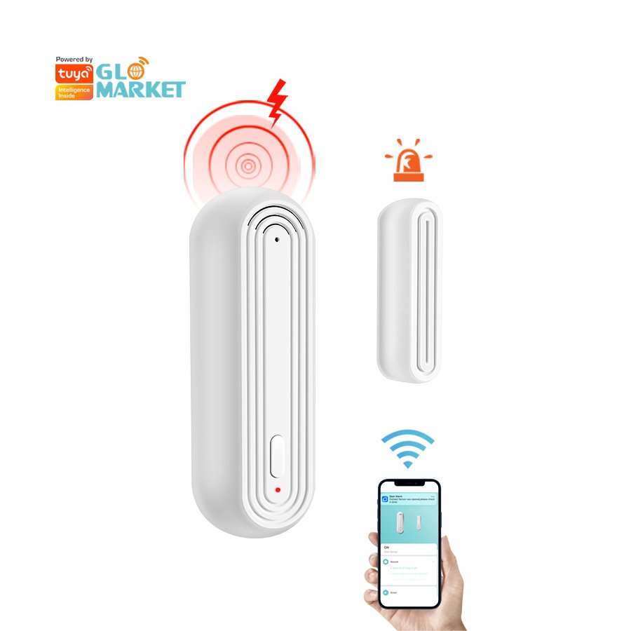 Glomarket Tuya Smart Window Door Sensor Alarm Wireless Home Security System Door Open Sensor