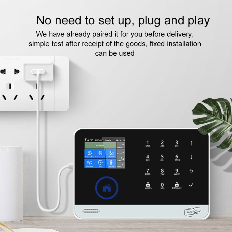 China manufacturer supply APP control wireless gsm 4g touch panel security burglar alarm for house
