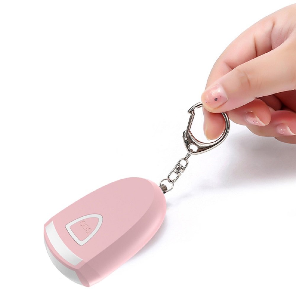 130dB Siren Portable Emergency Sos Security Self Defense Alarm Keychain for Women Kids Usb Recharge Alarm Personal Key Chain Set
