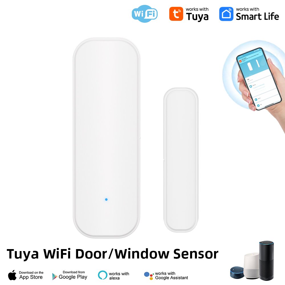 Fashion Style Smart Wireless Tuya WIFI Door and Window Sensor for Home Automation system