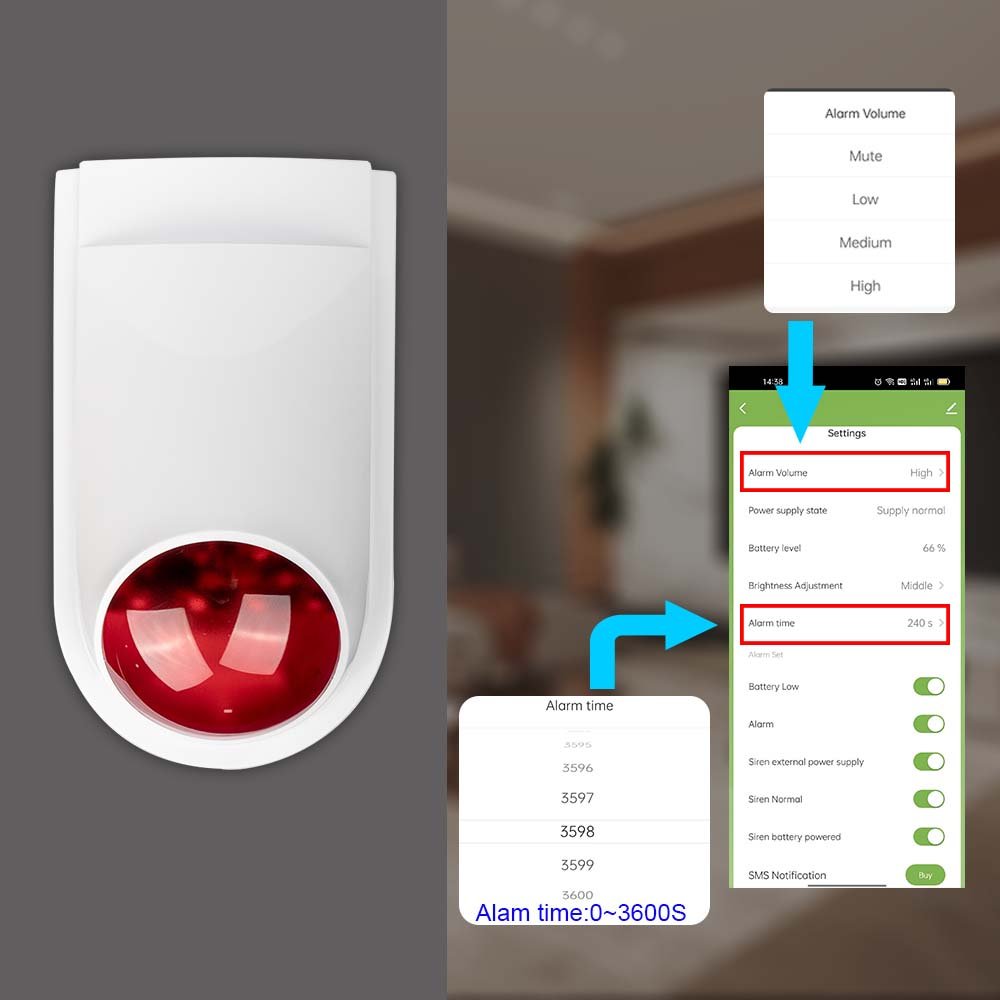 Tuya Smart ZigBee Alarm Siren Wireless Remote Control 100dB Voice Alarm System For Home Security