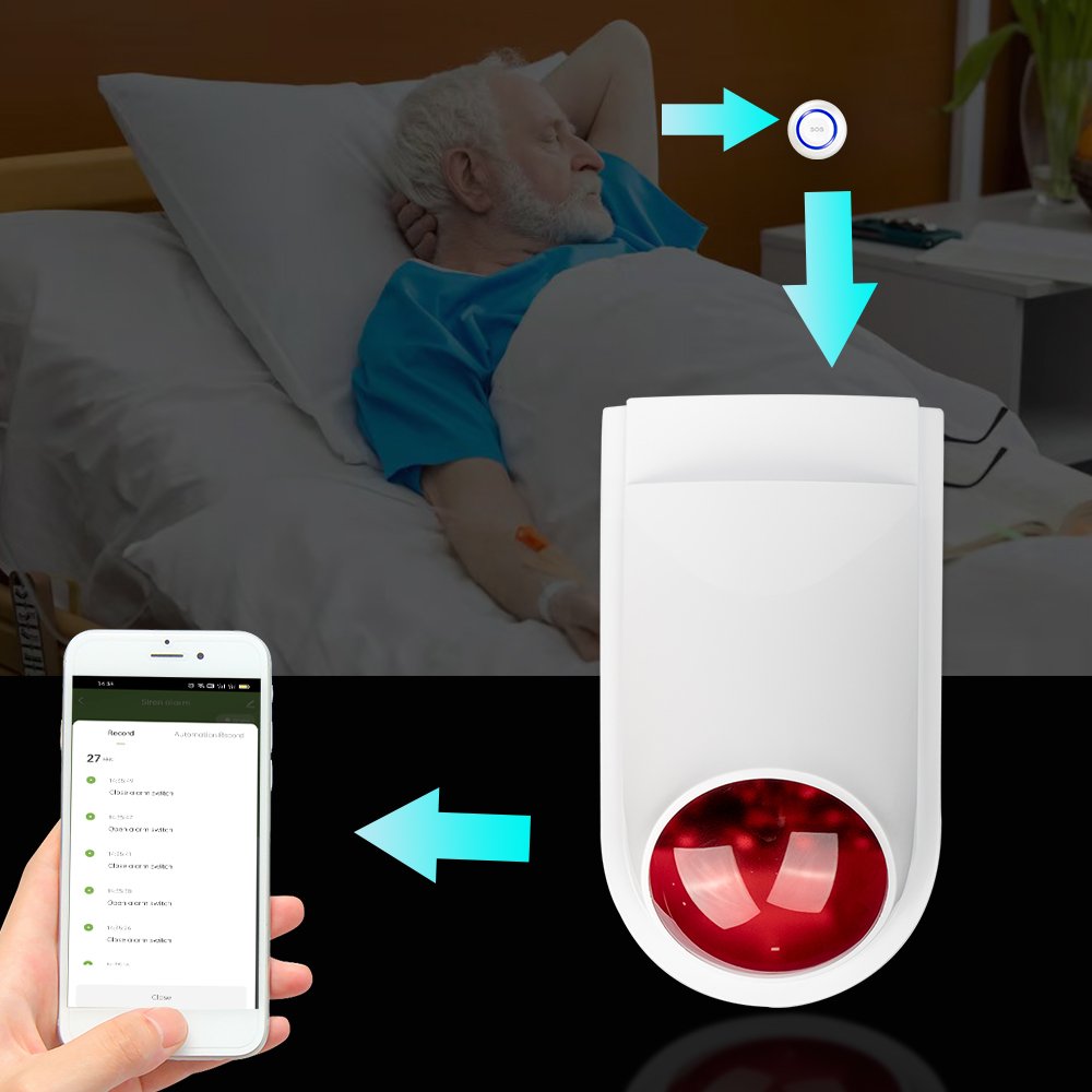 Tuya Smart ZigBee Alarm Siren Wireless Remote Control 100dB Voice Alarm System For Home Security