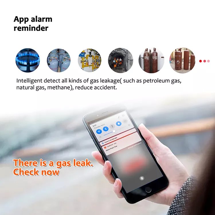 tuya wifi gas leak alarm system wireless intelligent home automation gas detector alarm tuya wifi gas alarm system
