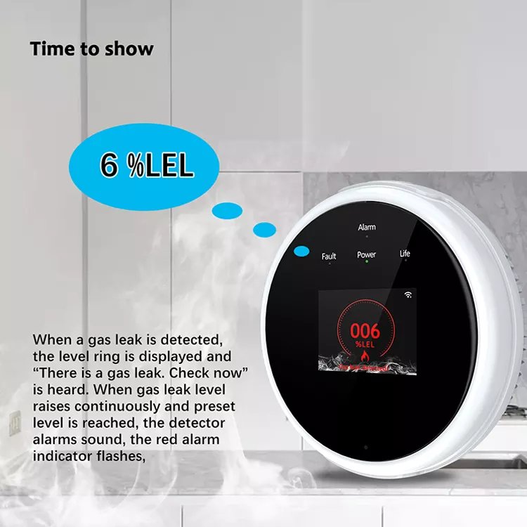 tuya wifi gas leak alarm system wireless intelligent home automation gas detector alarm tuya wifi gas alarm system