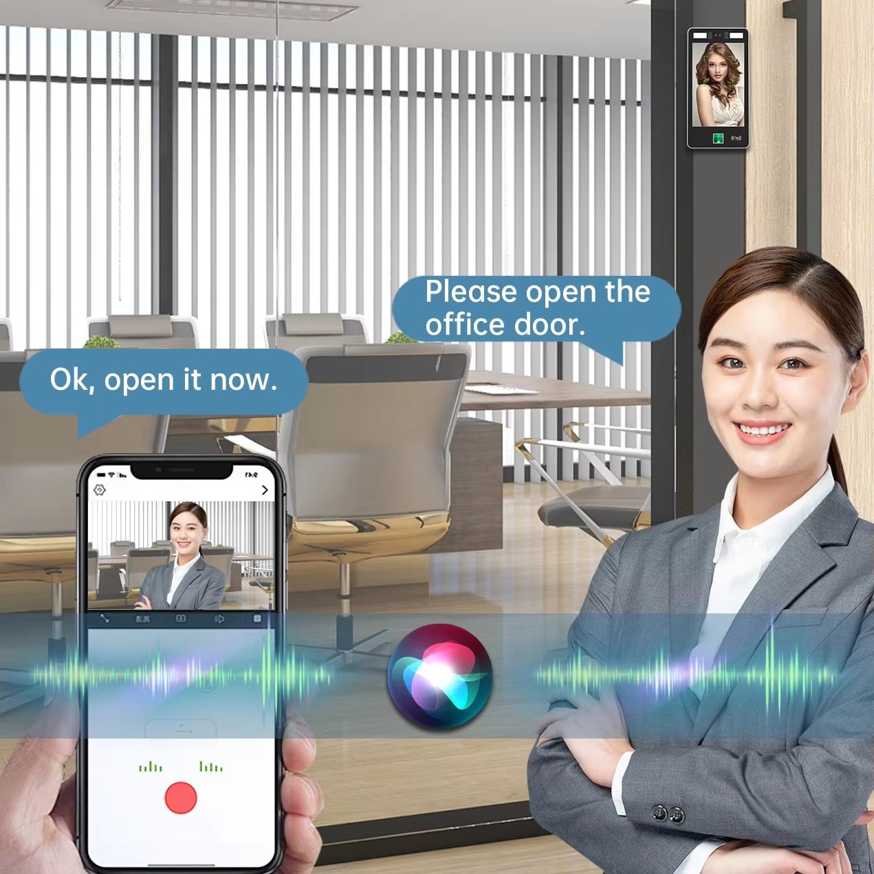 IP65 Outdoor Access Control Tuya + Face Recognition System + Wireless Intercom System With Camera