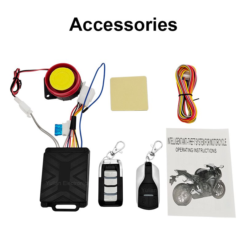 New Model 12V Motorcycle One Way Alarm System With 2 Stylish Remote Control Engine Start Alarm Motorbike