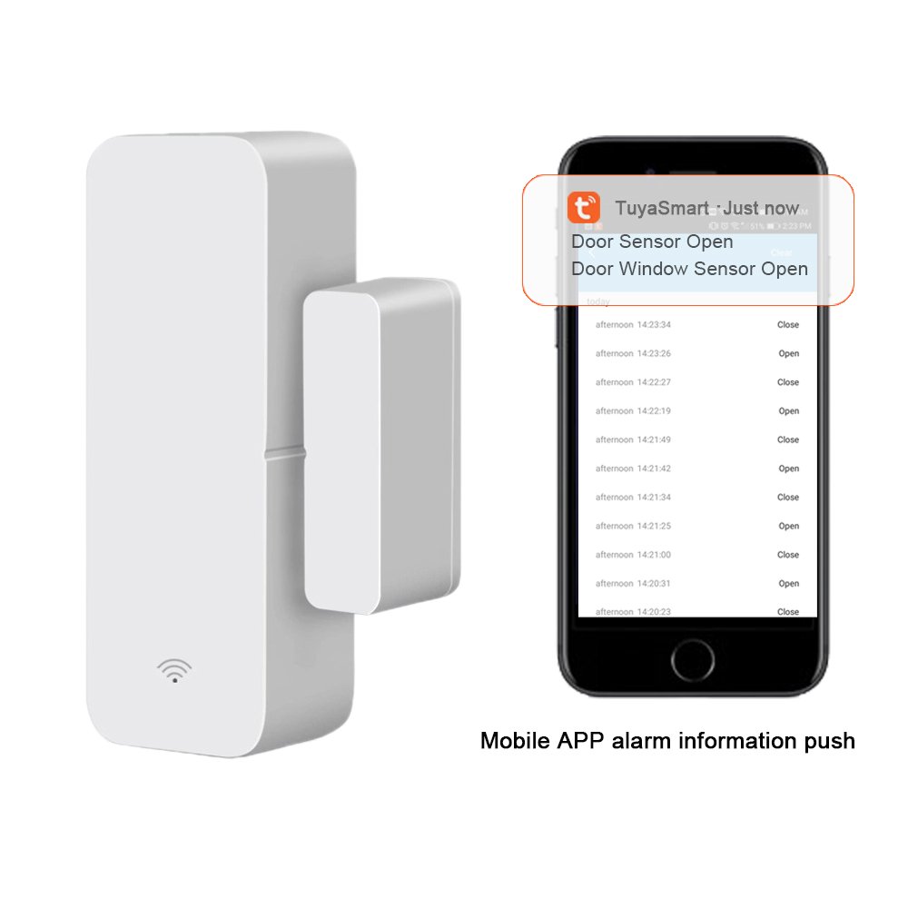 TUYA Wireless Wifi Smart Window Door Sensor For Home Security system Door alarm Sensor