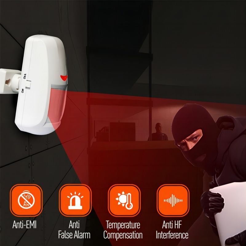 PGST 433MHz Wireless Infrared PIR Motion Sensor Detector for Smart Home Security Alarm System