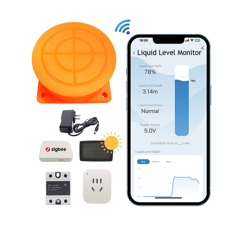 ME201W WIFI TUYA APP Tank Level Detection Smartphone Full Water Alarm System Controller Liquid Monitoring For Smart Home