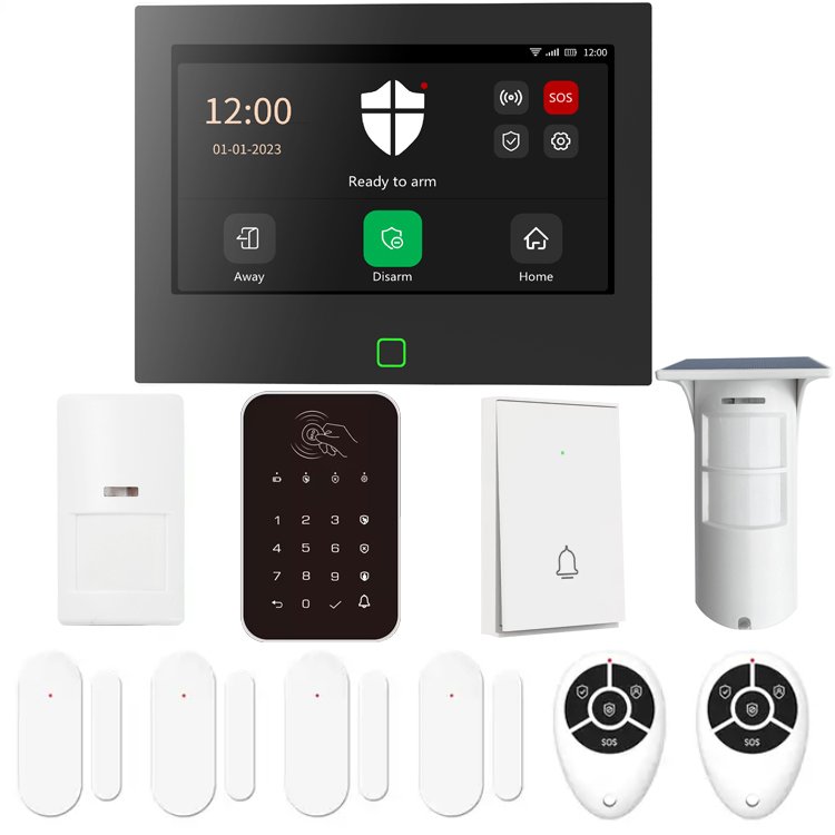 GSM WIFI Wireless Home Security System Smart Alarm Kit With PIR Motion Sensor Door Sensor
