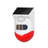 Tuya WiFi Motion Sensor Solar Powered Wireless Infrared Motion Sensor Detector Strobe Siren 120dB Alarm Waterproof PIR Sensor