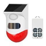 Tuya WiFi Motion Sensor Solar Powered Wireless Infrared Motion Sensor Detector Strobe Siren 120dB Alarm Waterproof PIR Sensor