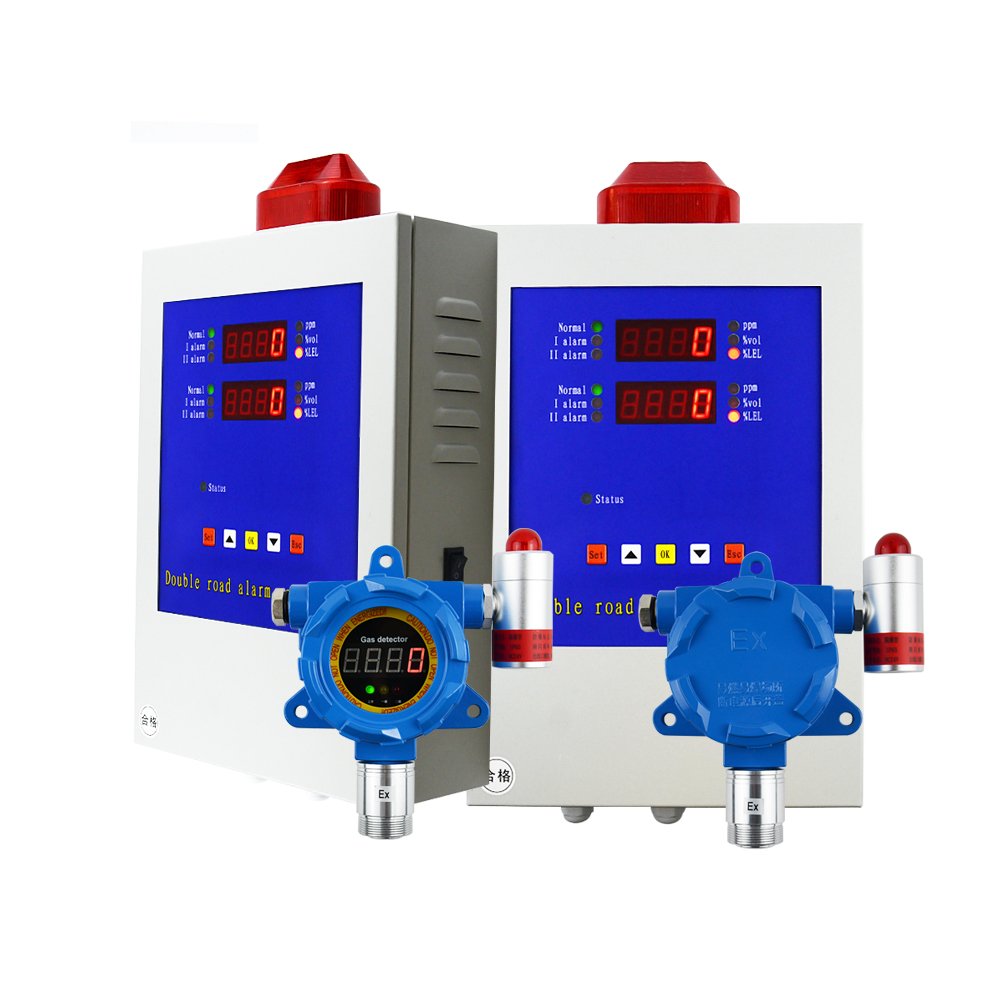 Online Gas Detection System LPG H2S O2 Gas Detector Alarm Controller