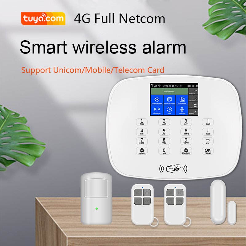 4g home alarm system with motion sensor window door sensor android ios app supported