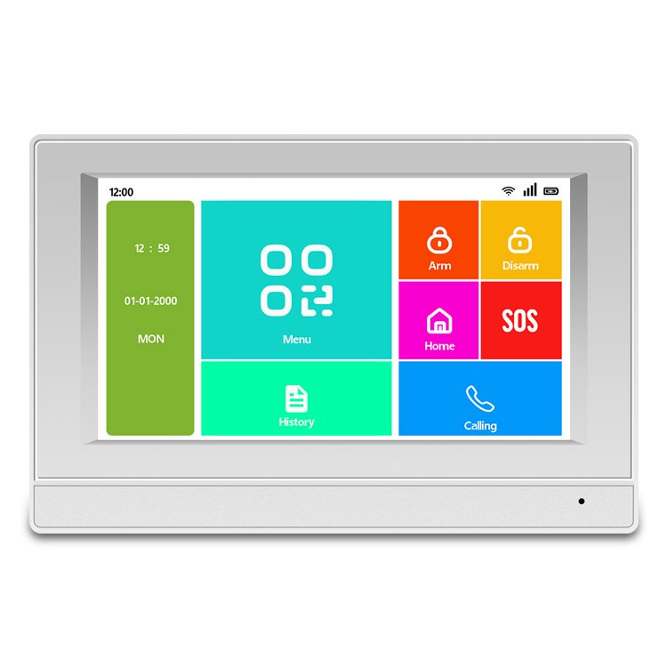Wireless Tuya Smart Wifi And 4g Home Security Alarm System Kits With 7 Inch Full-color Touch Screen Display