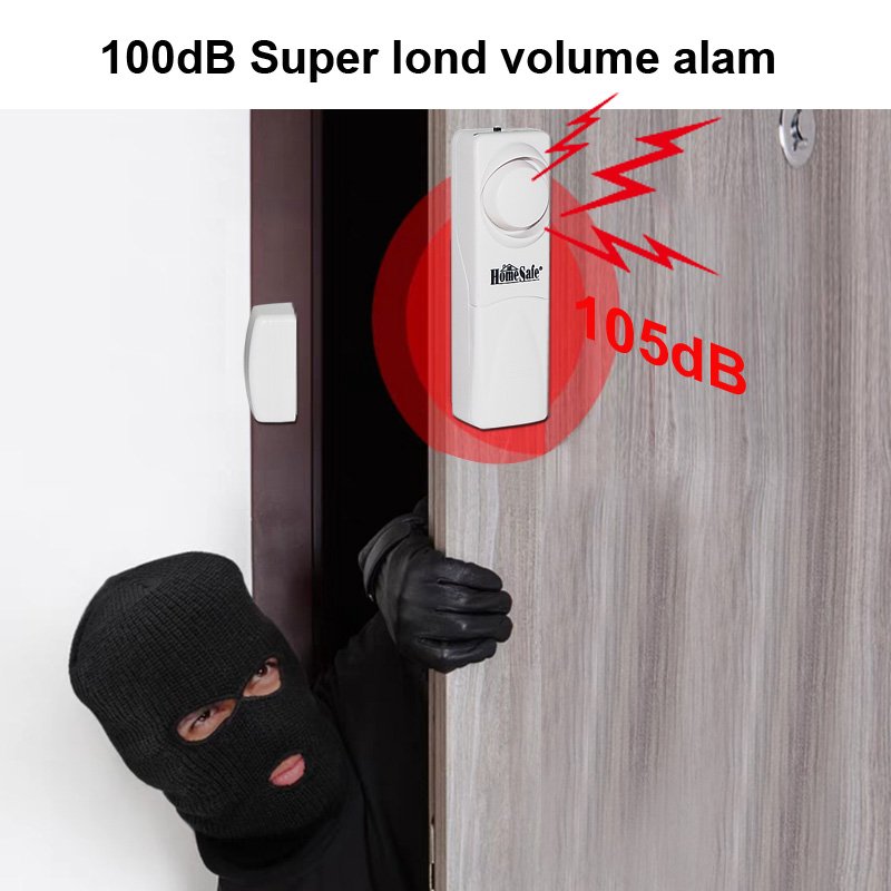 Burglar Alarm 120DB Wireless Sensor Door Window Alarm for house