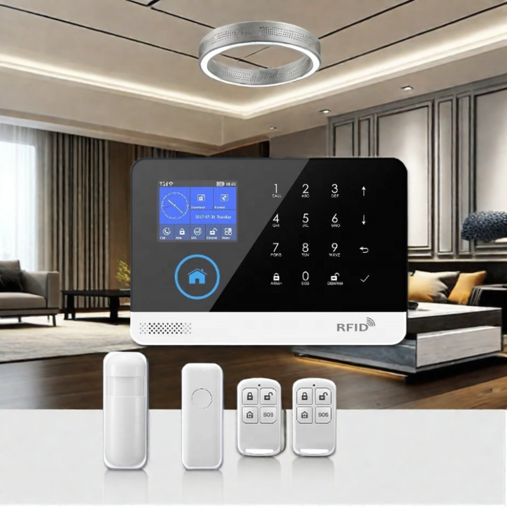 2024 New Home Burglar Alarm System GSM Wifi with Gas Detector Support PST-WG103T