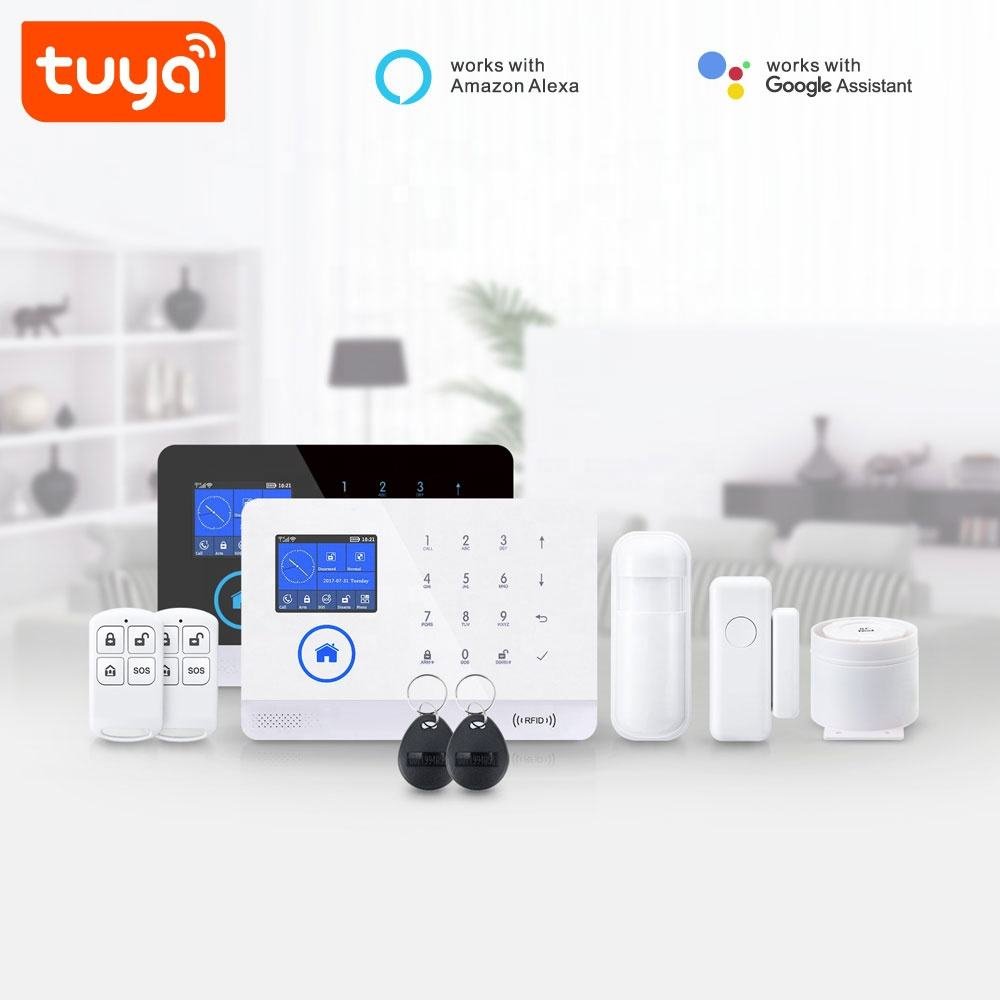 2024 New Home Burglar Alarm System GSM Wifi with Gas Detector Support PST-WG103T