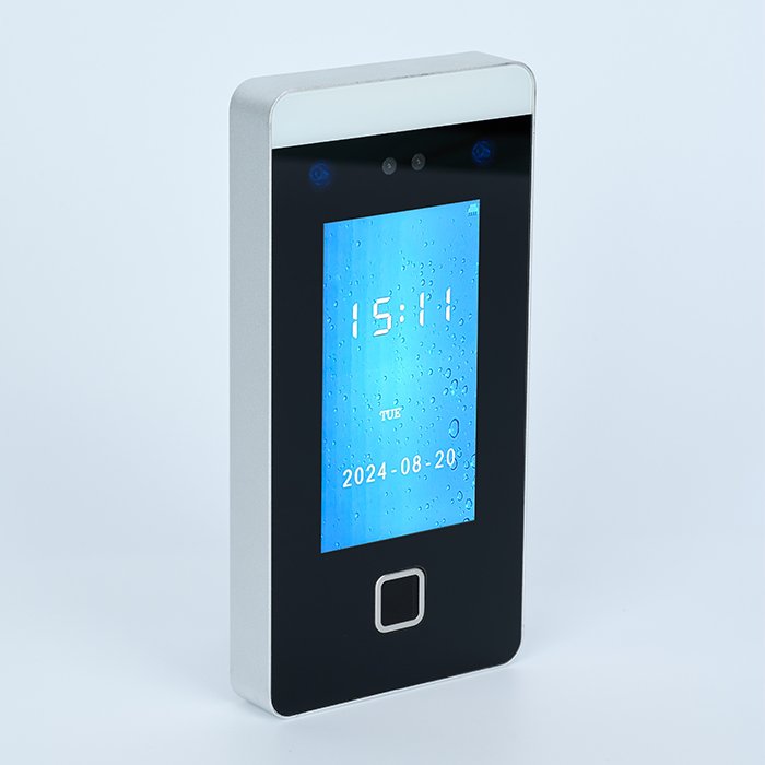 4.3 inch visitor management qr code access controlling dynamic finger and face recognize employee time attendance machine