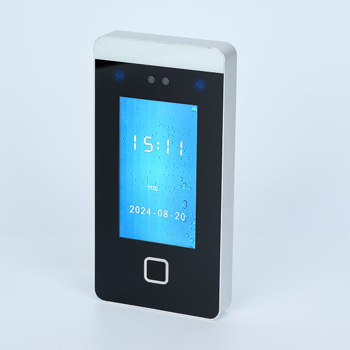 4.3 inch visitor management qr code access controlling dynamic finger and face recognize employee time attendance machine