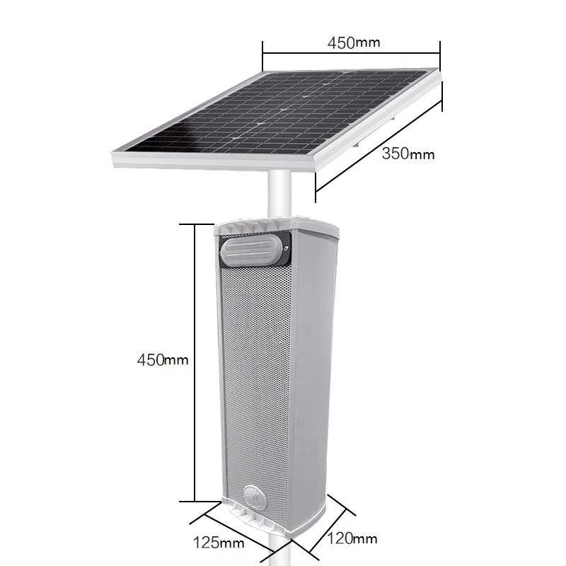 Outdoor Wireless Solar Powered Home Security Alarm System IP65 Rated Metal Siren Infrared Sensor Detector Sound Light Alert