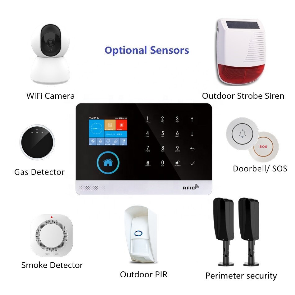 Tuya WiFi Wireless Alarmas De Casa Inalambricas Alarma Kit Casa Alarm LTE 4G Security Alarm Systems for Home
