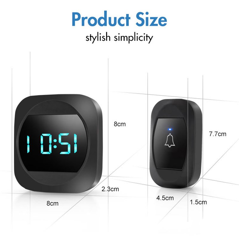 Daytech DB17 home ring bell door wireless smart doorbell chime hotel doorbell alarm system