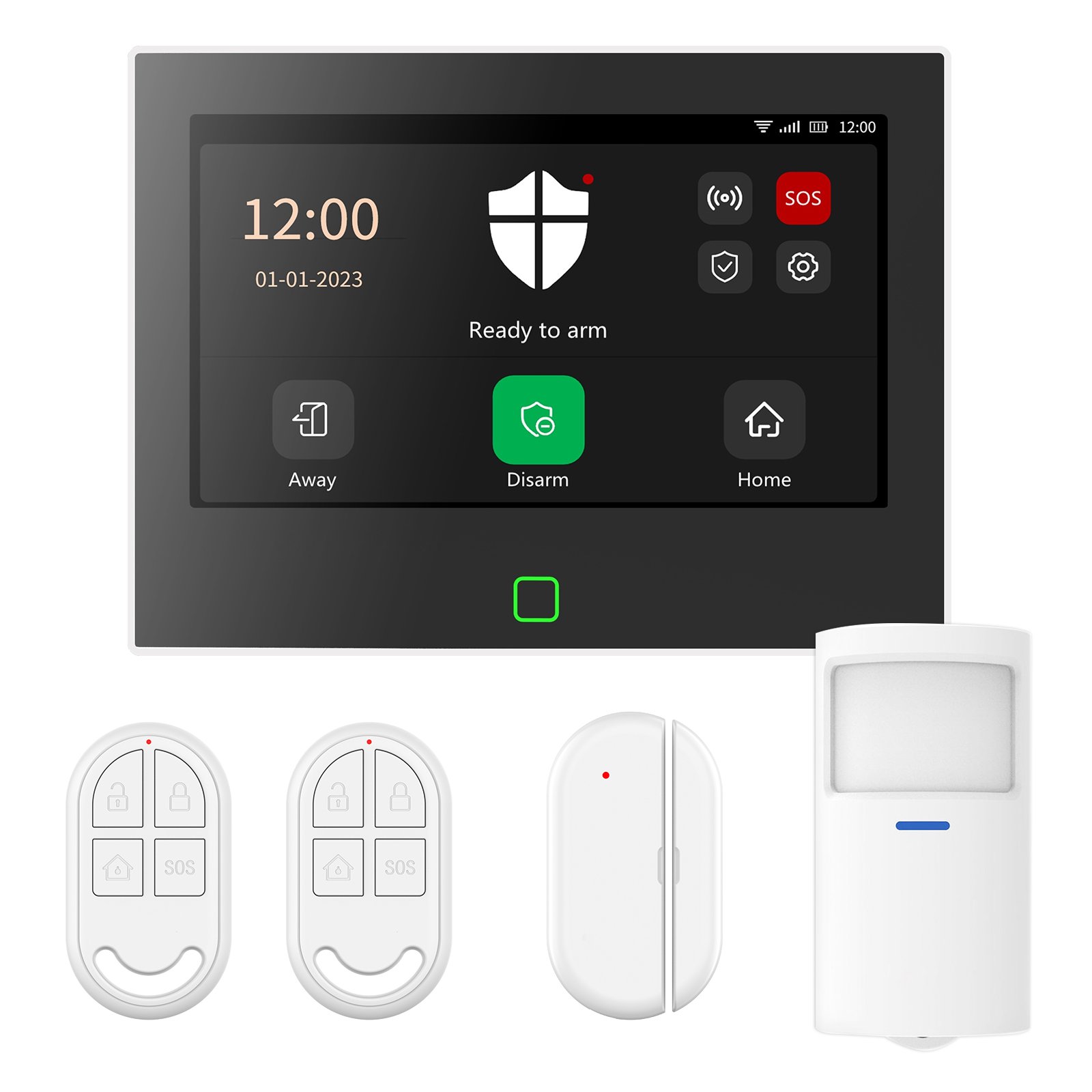 7inch Touch Screen Fingerprint 8 Wired Zones Wireless GSM 4G+WIFI Burglar Wireless Home Security Alarm System