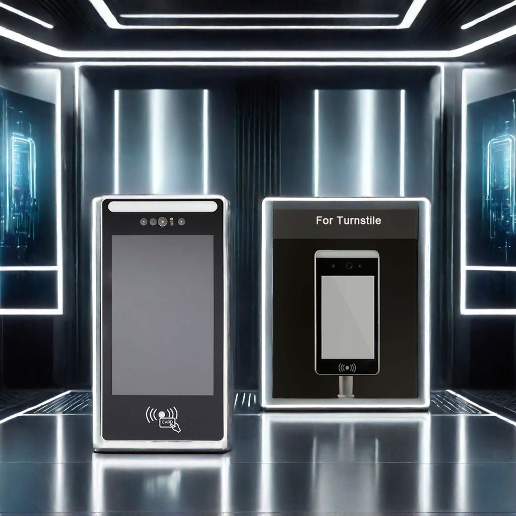 Touch screen android dynamic AI temperature measuring device biometric face recognition terminal for time attendance