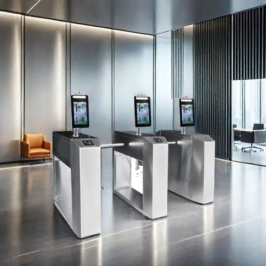 Touch screen android dynamic AI temperature measuring device biometric face recognition terminal for time attendance